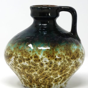 Mexican Pottery Vase, Dove, Butterfly Hand Painted, Mexico, Signed