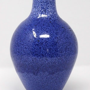 Gramann Töpferhof Römhild Vintage Mid Century Glossy Bright Blue East German Vase