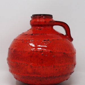 Carstens Vintage Mid Century Red/Orange West German Vase