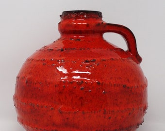 Carstens Vintage Mid Century Red/Orange West German Vase