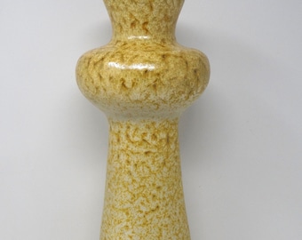 Albert Kiessling X-Tall Vintage Mid Century Yellow Mustard & White West German Vase