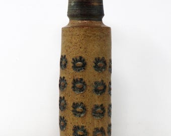 Studio Vintage Mid Century Mustard Greyish Blue Grey Dutch Vase