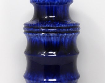 Scheurich Vintage Mid Century Navy & Royal Blue West German Pagoda Vase