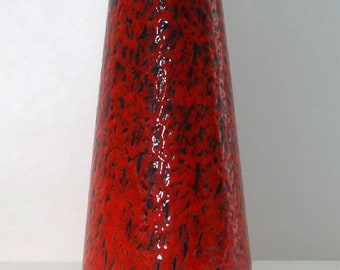 Waechtersbach Vintage Mid Century Red & Black West German Vase