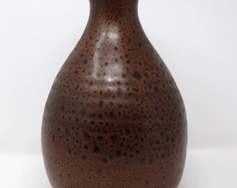 Studio Vintage Mid Century Chocolate Brown & Black West German Vase