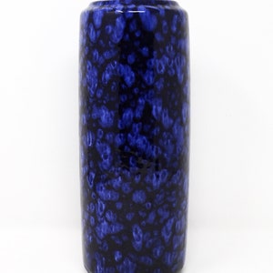 Scheurich Vintage Mid Century Glossy Blue on Blue West German Vase