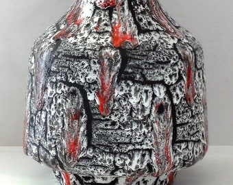 West German Mid Century Vase by ES Keramik Decor Unknown circa 1950s