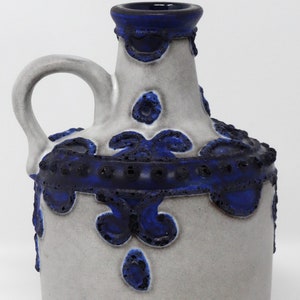Marei Keramik Vintage Mid Century Iconic Brugge White & Blue West German Vase