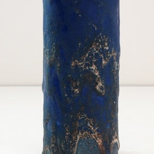 Ruscha Vintage Mid Century Navy Honey & Beige Fat Lava West German Cylinder Vase