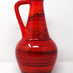 Bay Keramik X-Tall Vintage Mid Century Red/Orange West German Vase