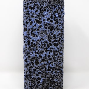 Fohr Vintage Mid Century Bluish Purple & Black Fat Lava West German Vase