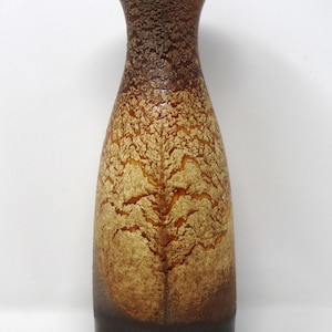 Scheurich X-Tall Vintage Mid Century Honey & Brown West German Vase