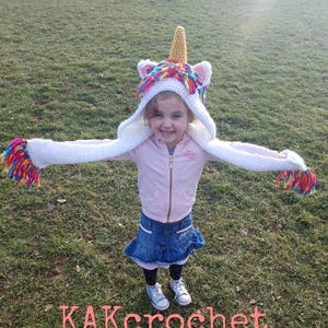Unicorn Hooded Scarf//crochet UNICORN hat//bulky scarves and wraps with pockets//hooded animal scarves// UNICORN HOOD, Toddler to Adult Size