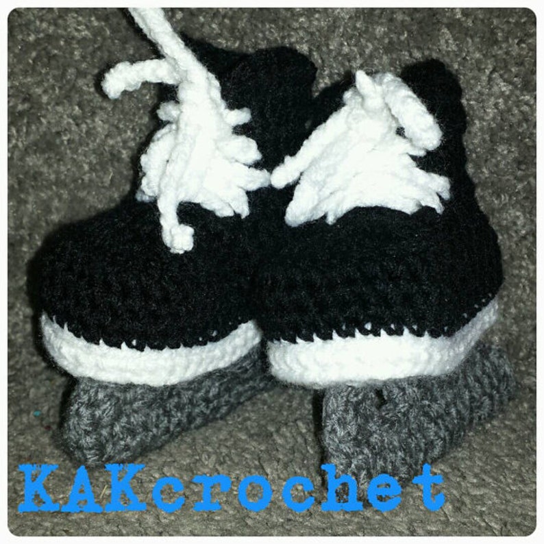 Crochet Ice Skates Baby Hockey Skates Baby Shower Gifts Etsy