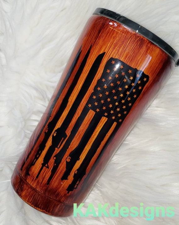Woodgrain Tumbler With American Flag Tumbler With Flag Etsy Woodgrain Tumbler With American Flag Tumbler With Flag Etsy
