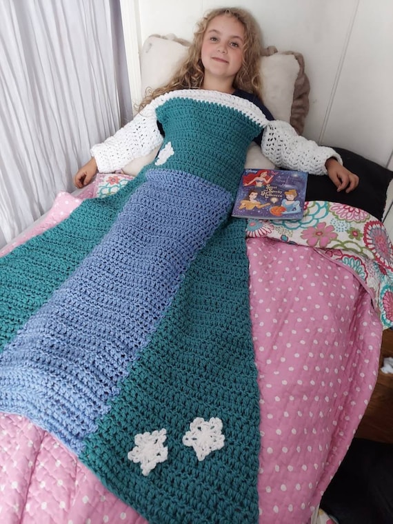 Crocheted Princess Dress Blanket: Custom Colors, Infant to Plus Size - Etsy