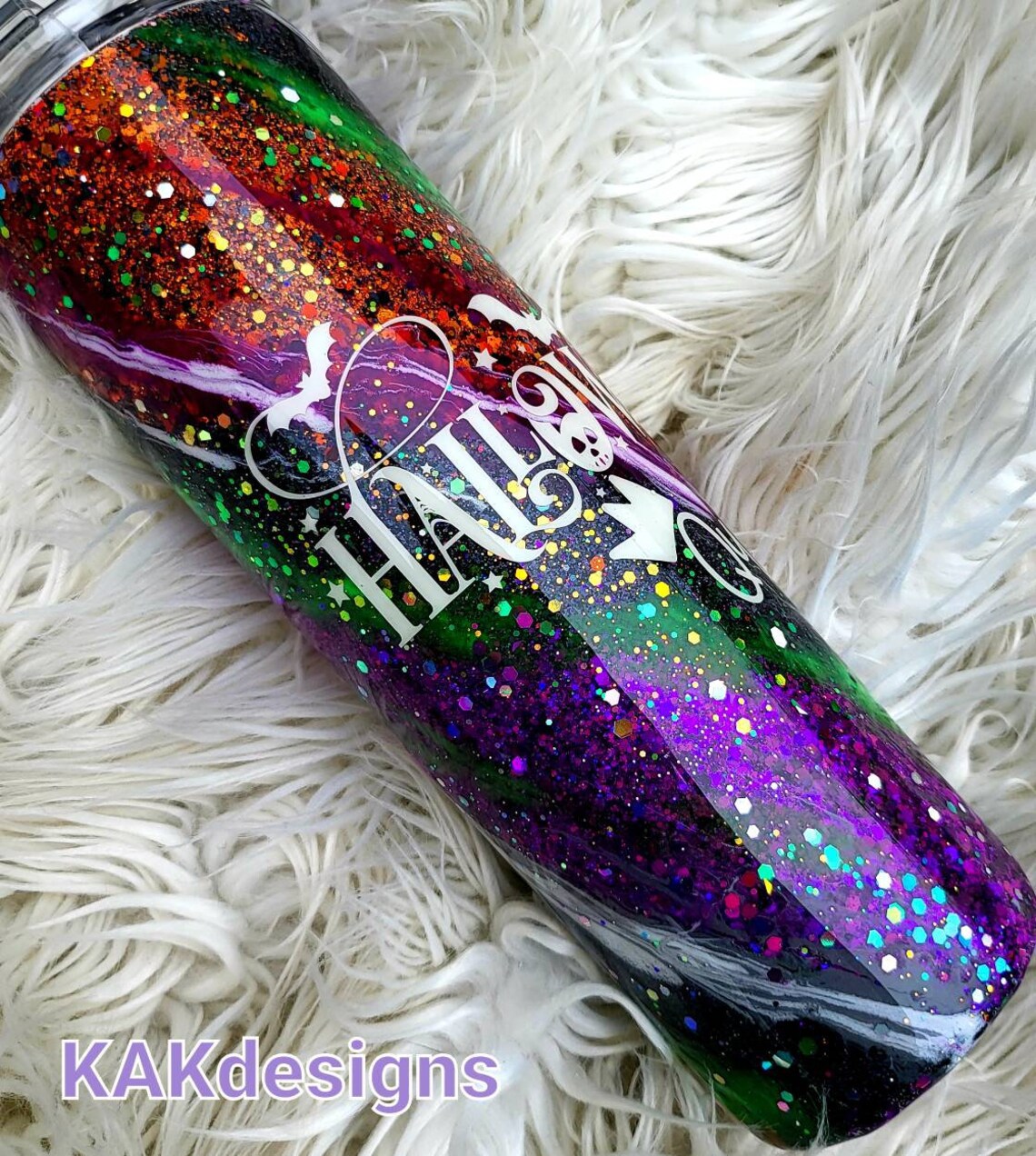 Halloween Queen Tumbler//black Purple Green & Orange Etsy