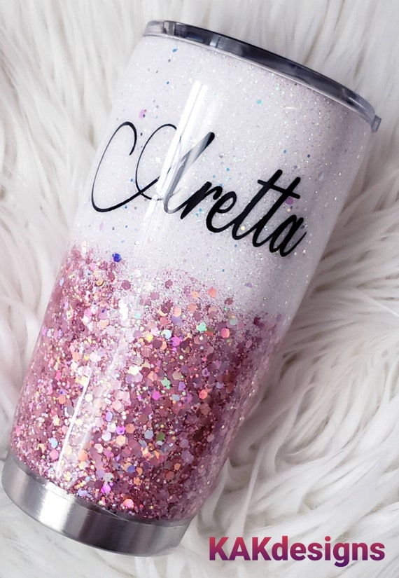 Yeti Pink Glitter Tumbler Personalized/pink Yeti -  India