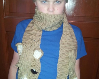 Bufandas de caballo tejidas a crochet personalizadas - talla adulto