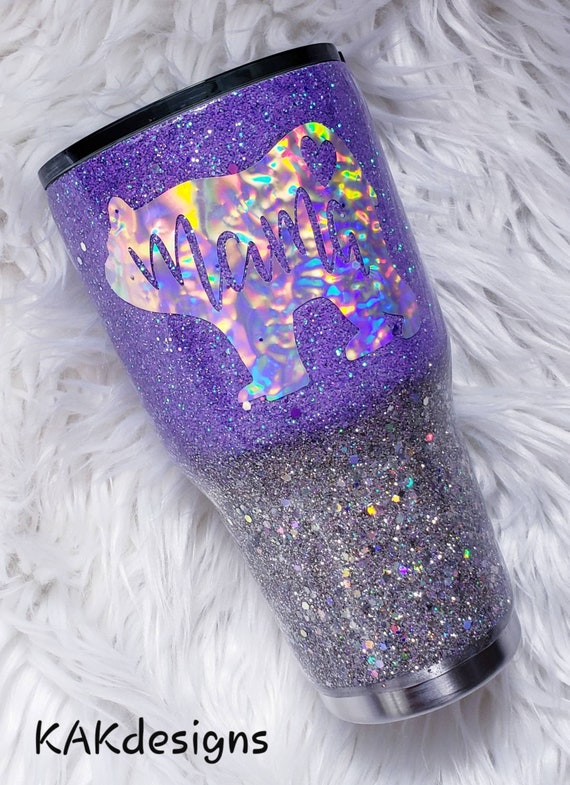 Glitter Yeti tumbler with Mama Bear 