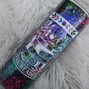 Tarot-Karte, Der Leser, Galaxie Becher // Glitzernde Tarot-Kartenbecher // Schädel Becher Galaxie Glitzer // Personalisieren-Anpassen mit Namen/Bild/Zitat et