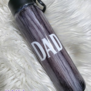 Black Woodgrain Dad Tumbler//DESIGN your own WOODGRAIN tumbler, pick your colors//Personalized Hydrobottle