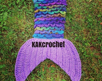 MERMAID TAIL- Mermaid tail blanket- Doll, Kid, Adult & Plus sizes available- Crocheted Mermaid Blankets- princess blanket -GLITTER available
