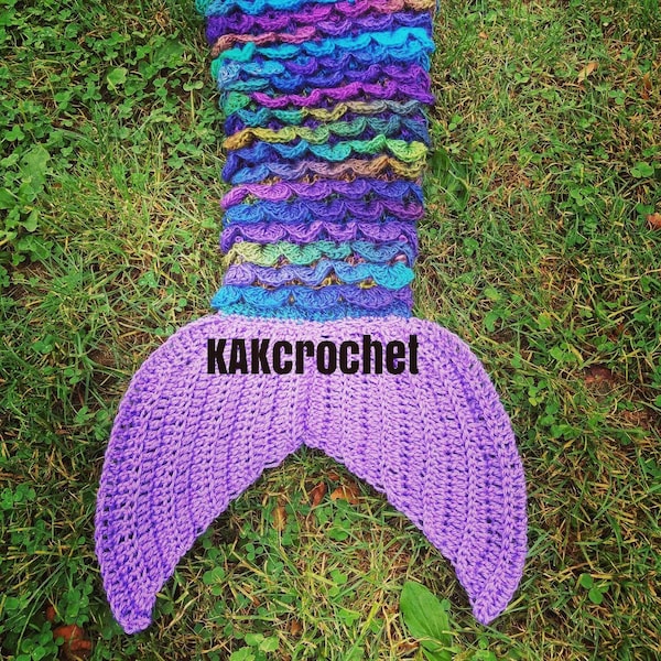 Crocheted Mermaid Tail Blanket: Handmade Soft Yarn, Kids & Adults