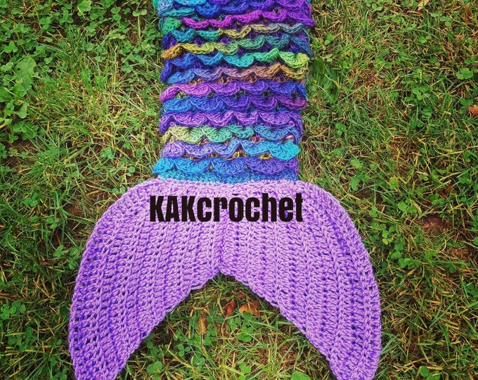 Crocheted Mermaid Tail Blanket: Handmade Soft Yarn, Kids & Adults