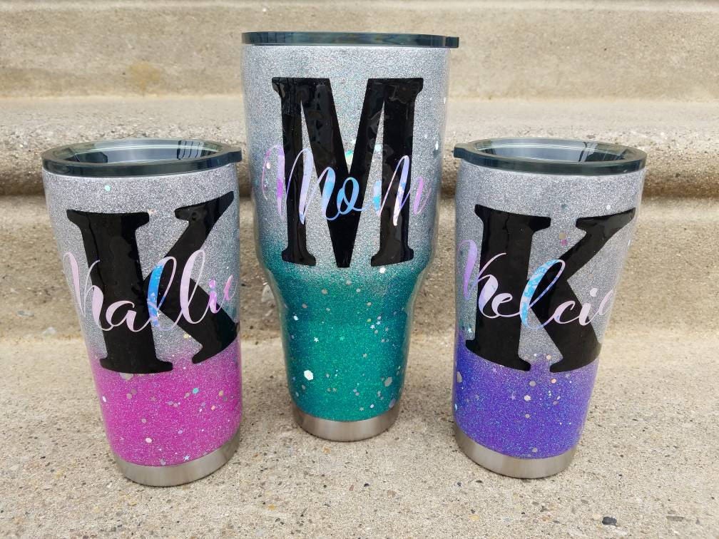 Como La Flor Inspired Tumbler Glitter Cup 