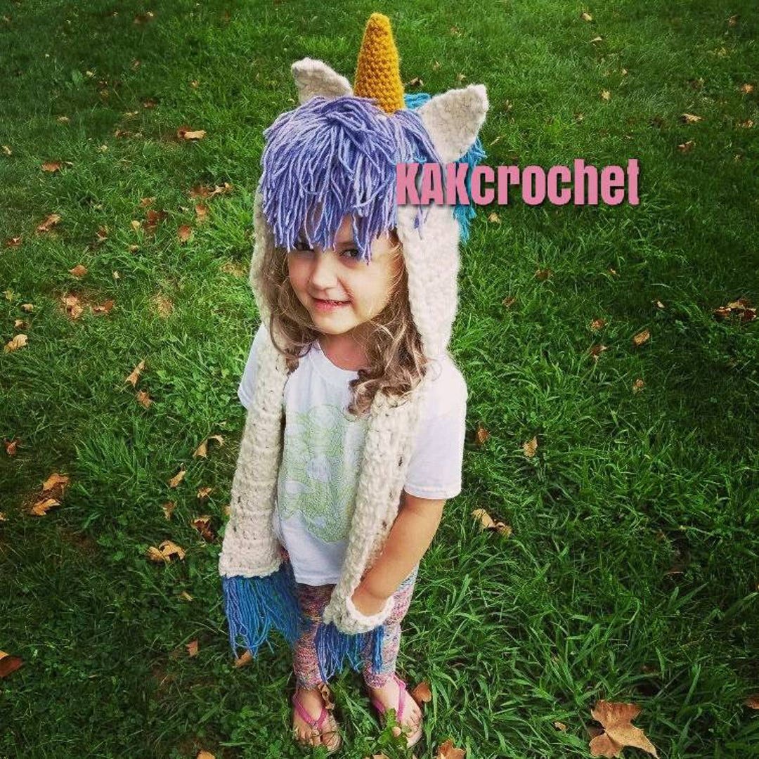 Unicorn Hooded Scarf Knitting Pattern Free ~ Knitting Ideas DIY - View #3