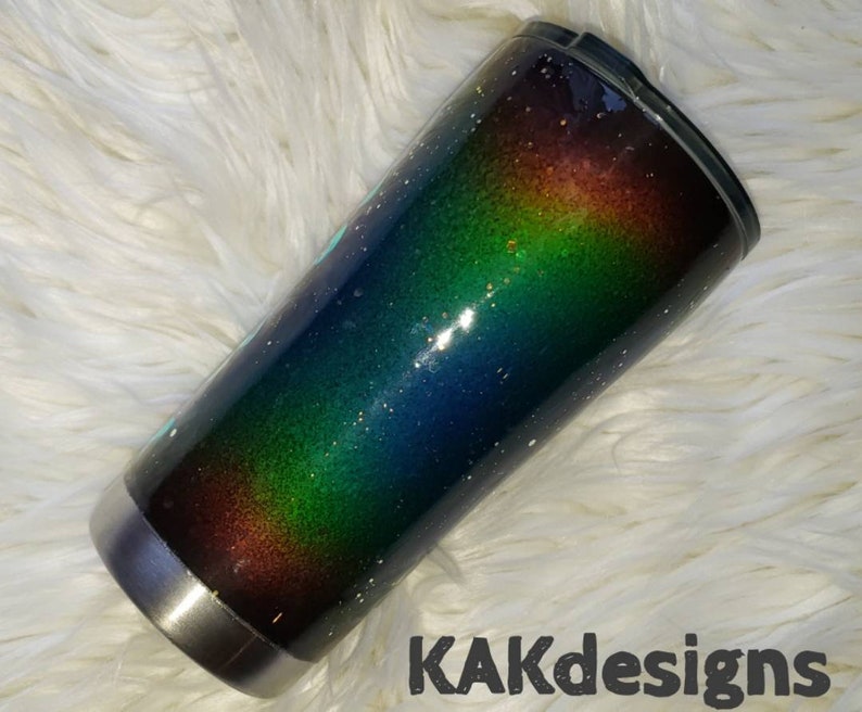 Glitter Dip Mood Ring Effect Tumbler/custom Tumblers/fully Etsy