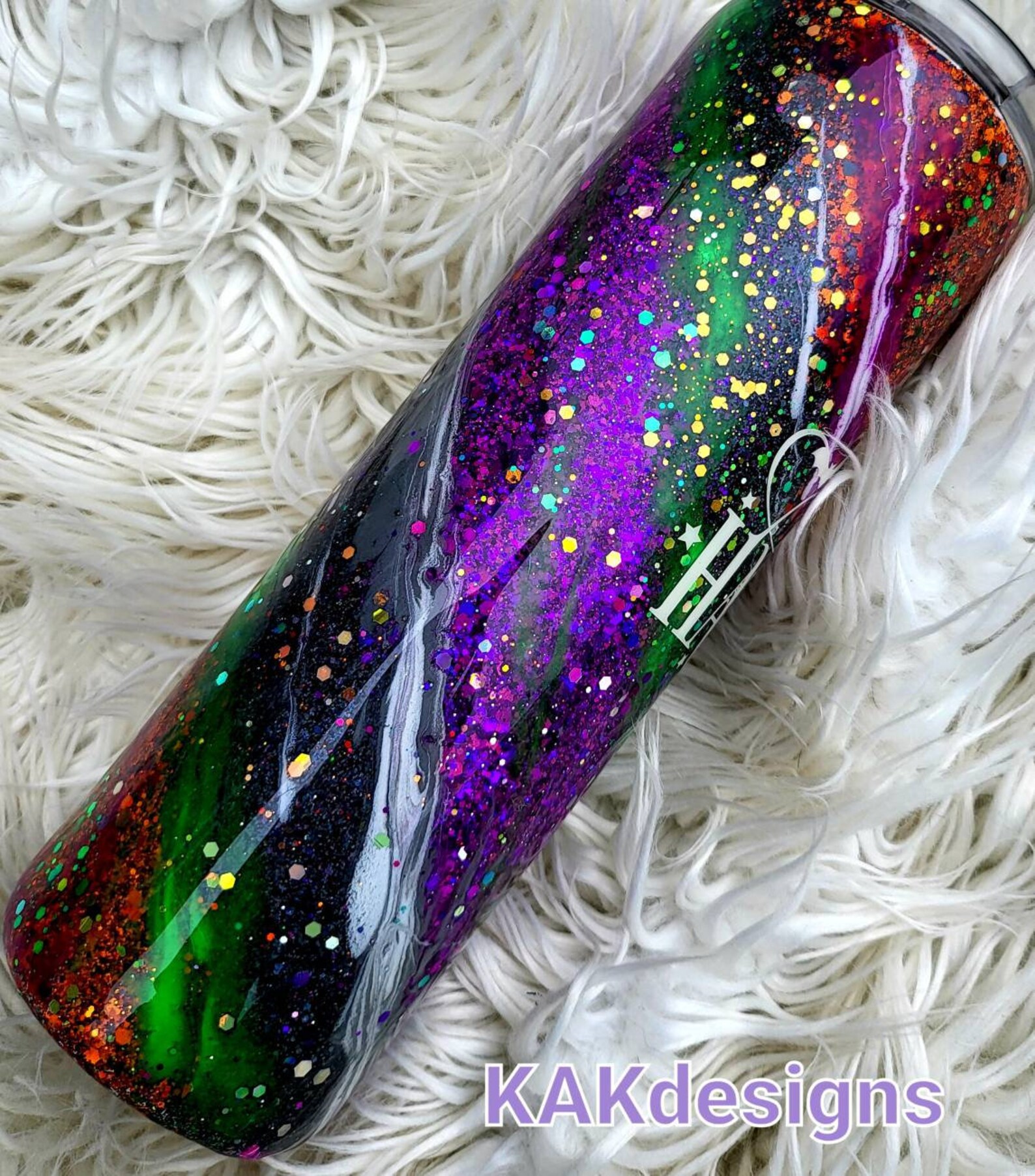 Halloween Queen Tumbler//black Purple Green & Orange Etsy