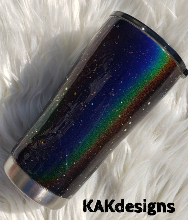 Glitter Dip Mood Ring Effect Tumbler/custom Tumblers/fully Etsy