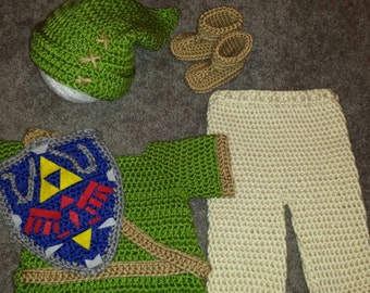 Crochet Elf Costume, Elven baby, Halloween costumes, toddler dress up. Baby Geek Sets