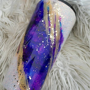 Purple & Gold Ink Glitter Geode Tumbler//Glitter Ink Geode Mugs//Glitter Tumblers//personalized tumblers -ADD a name/quote/etc//choose color