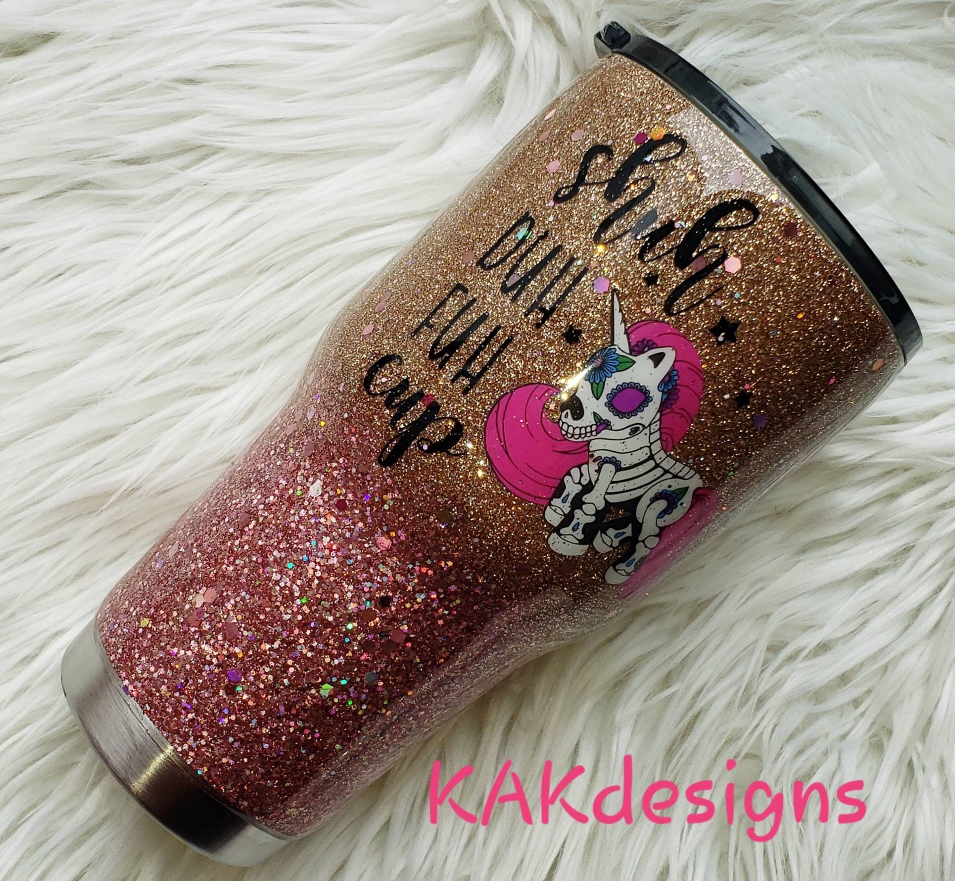 Black and Pink Rose Gold Ombre Glitter Personalized Tumbler for Women She  Leaves a Little Sparkle Stainless Steel Travel Tumbler Mug 