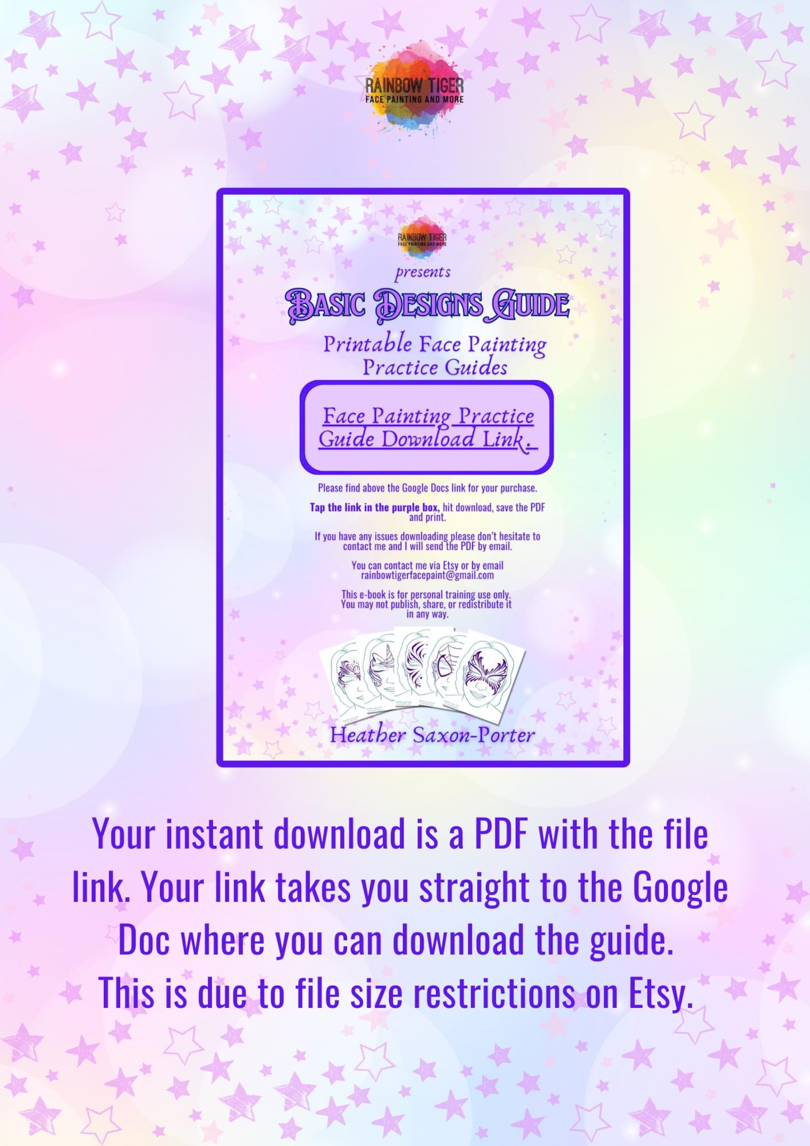 Basic Designs Face Painting Practice Guide PDF Printable Download. - Etsy