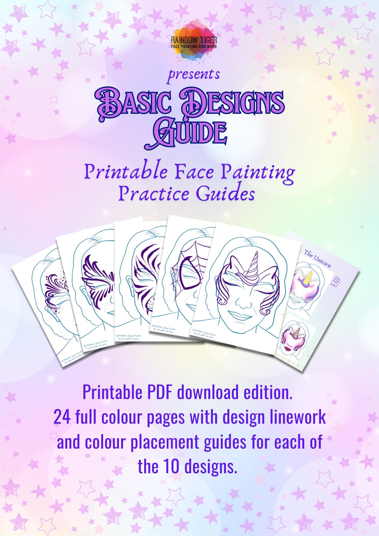 Basic Designs Face Painting Practice Guide PDF Printable Download. - Etsy