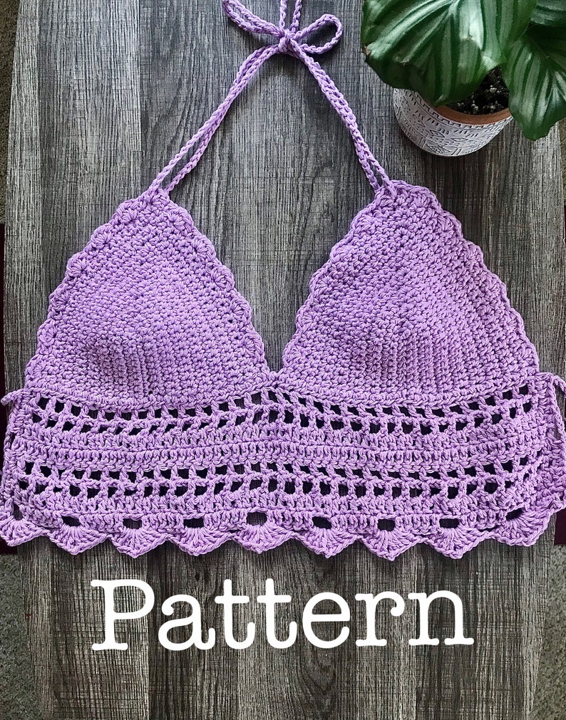 Willow Top Crochet Pattern, Crochet Top, Crochet Top Pattern, Crochet Crop Top, Crochet Halter Top, Crochet Bikini Pattern, Crochet Pattern image 5