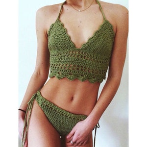 Patrón de crochet top de sauce, top de crochet, patrón de top de crochet, top corto de crochet, top halter de crochet, patrón de bikini de crochet, patrón de crochet imagen 7