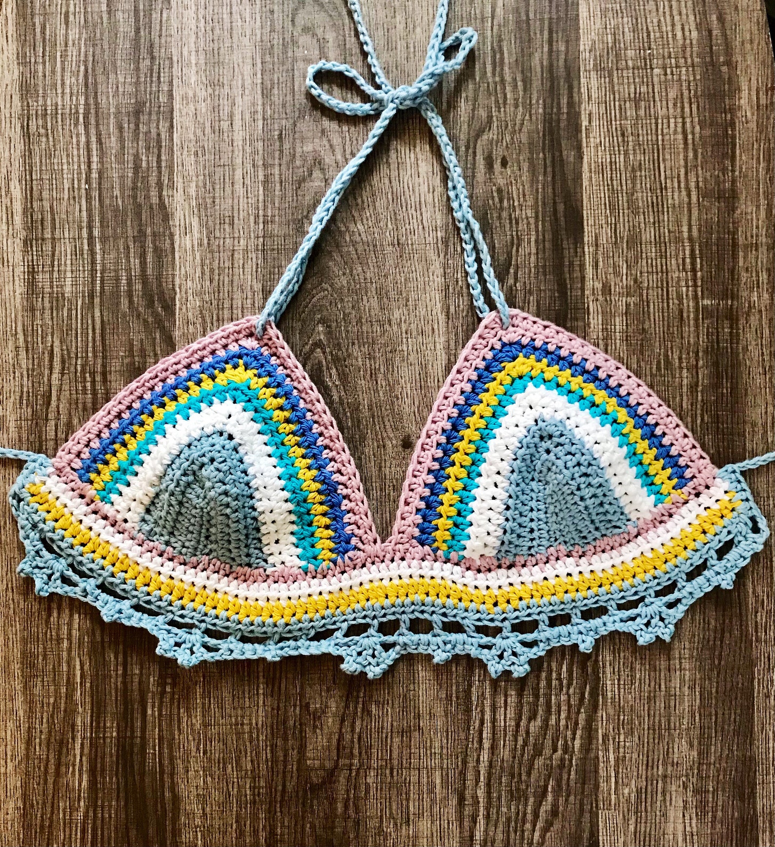 Hidden Treasure Crochet Bikini Top Shell