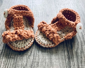 CUSTOM/Crochet Baby Sandals, Baby Shoes, Baby Sandals, Girls Summer Shoes, Baby Shower Gift, 0-12 Months Clothing, Newborn Shoes, Baby Gift