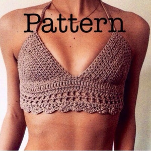 Lily Crochet Top Pattern, Crochet Top, Crochet Top Pattern, Crochet Crop Top, Crochet Halter Top, Crochet Bikini Pattern, Crochet Patter
