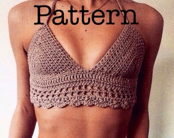 Lily Crochet Top Pattern, Crochet Top, Crochet Top Pattern, Crochet Crop Top, Crochet Halter Top, Crochet Bikini Pattern, Crochet Patter