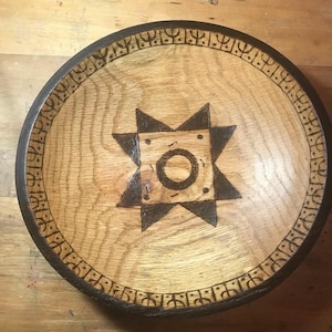 Oak Bowl | Petroglyph | Handmade | Fifth Anniversary gift