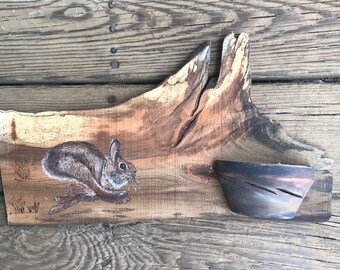Wall Sconce | Rabbit Art| Fifth Anniversary Gift | Handmade | Bunny Collector | Home Decor