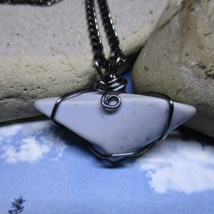 Blue Sky Beach Pottery Necklace image 1