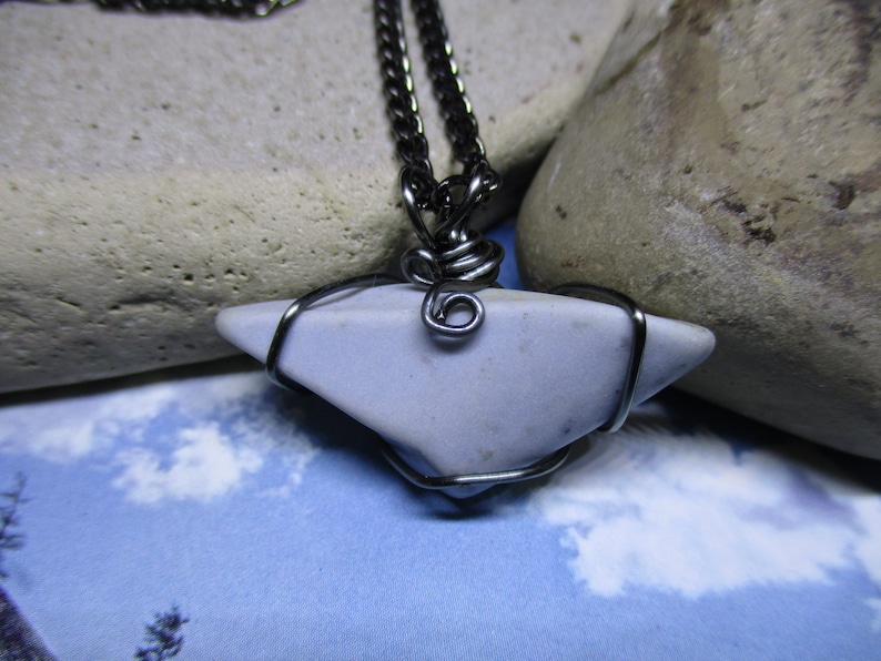 Blue Sky Beach Pottery Necklace image 1