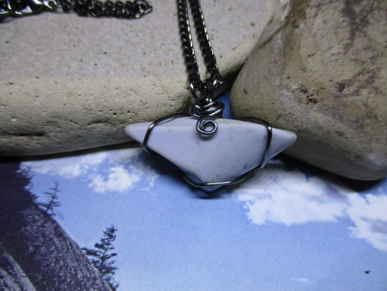 Blue Sky Beach Pottery Necklace image 3